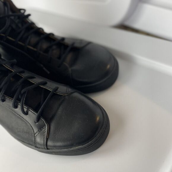 Thoroughly Crafted Goods TCG Black Leather Size 41 Us 8 Logan High Top Sneakers - Picture 3 of 9
